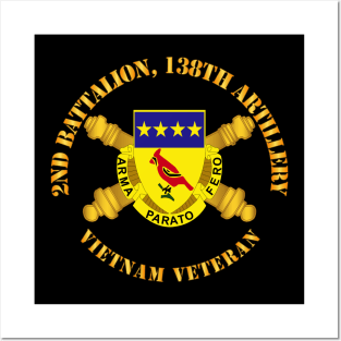 2nd Bn 138th Artillery - Vietnam Vet w DUI w Branch Posters and Art